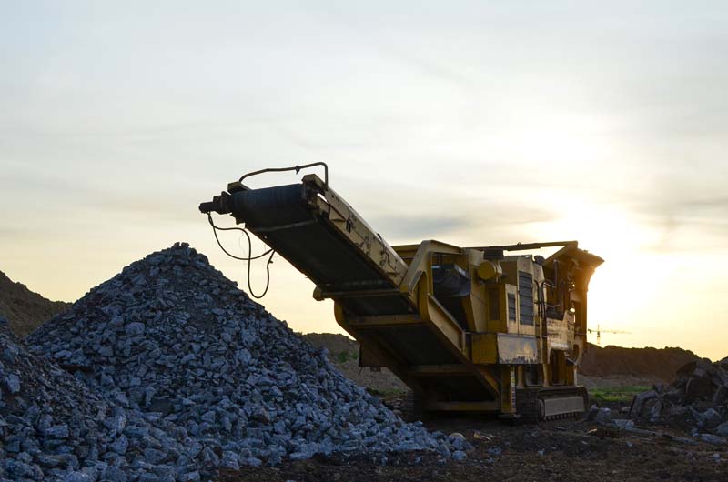Concassage de déchets dans la Gironde