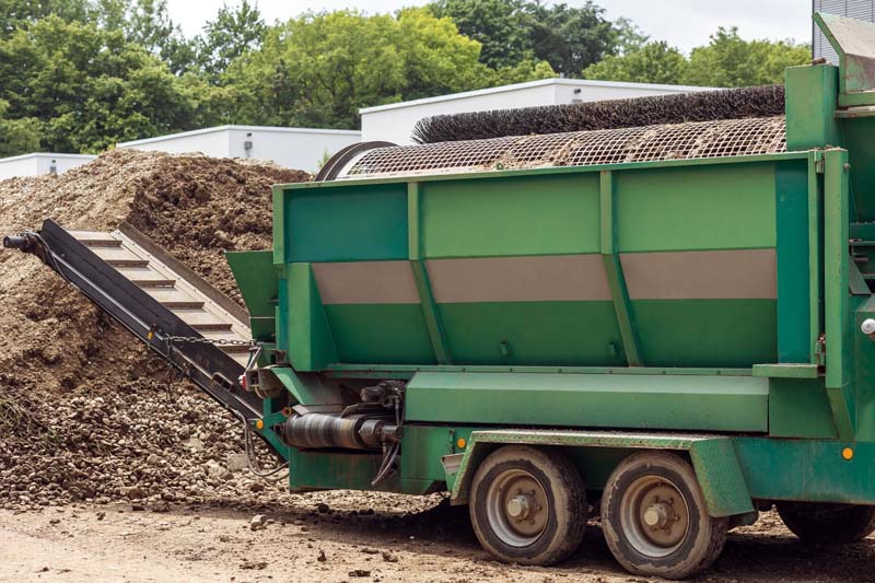 Concassage de déchets dans la Charente-Maritime